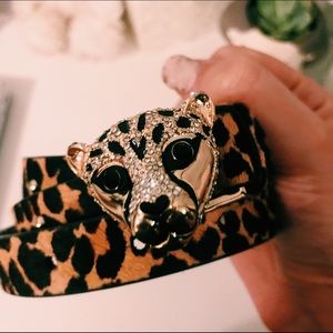 Kate Spade Thin Cheetah Belt Size M